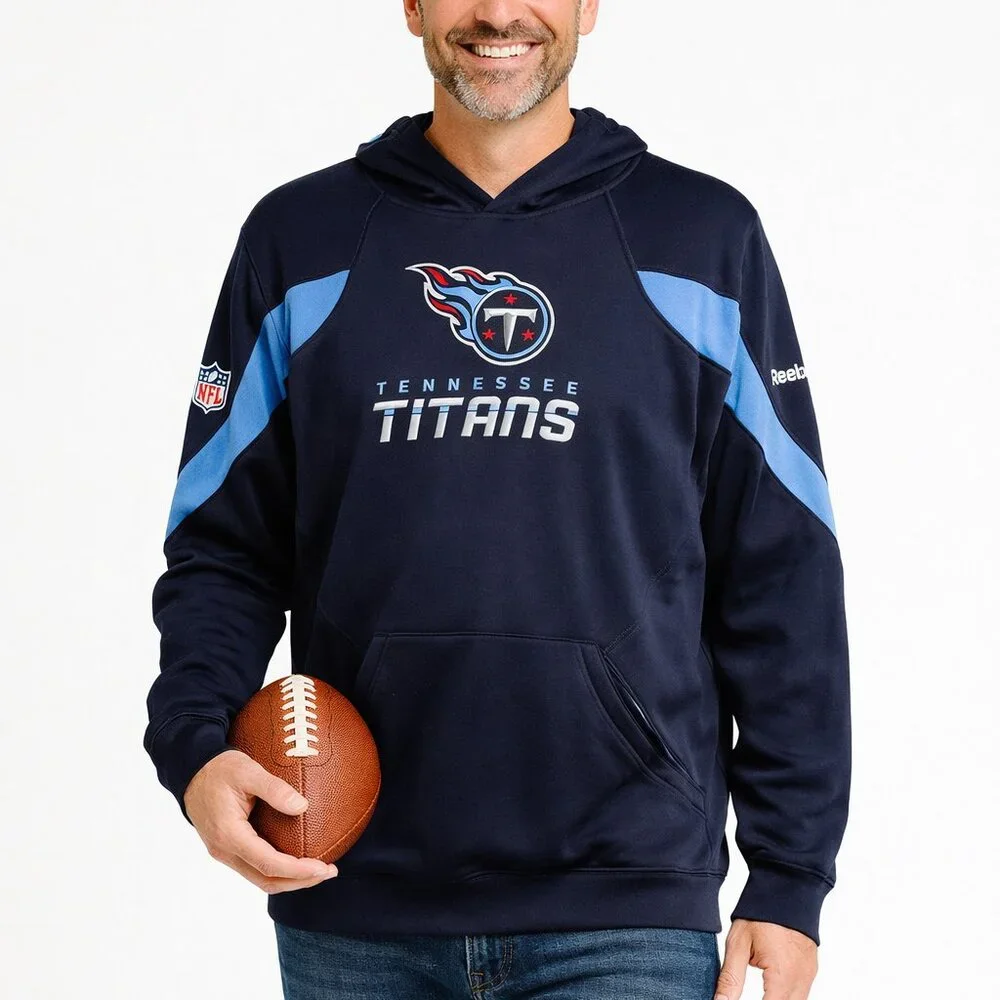 Tennessee Titans NFL Onfield Reebok Hoodie Size M Official Team Gear - Picture 1 of 8